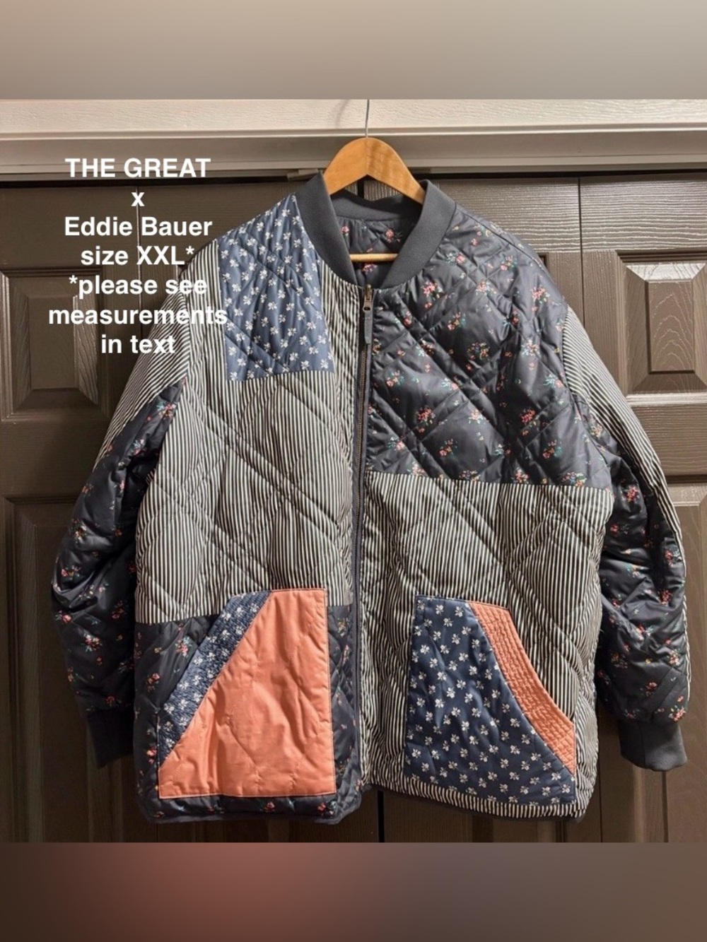THE GREAT x Eddie Bauer Reversible Patchwork Jacket size XXL